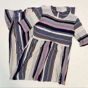 5 for $25 EUC ORANGE CREEK Striped Short Sleeve Maxi